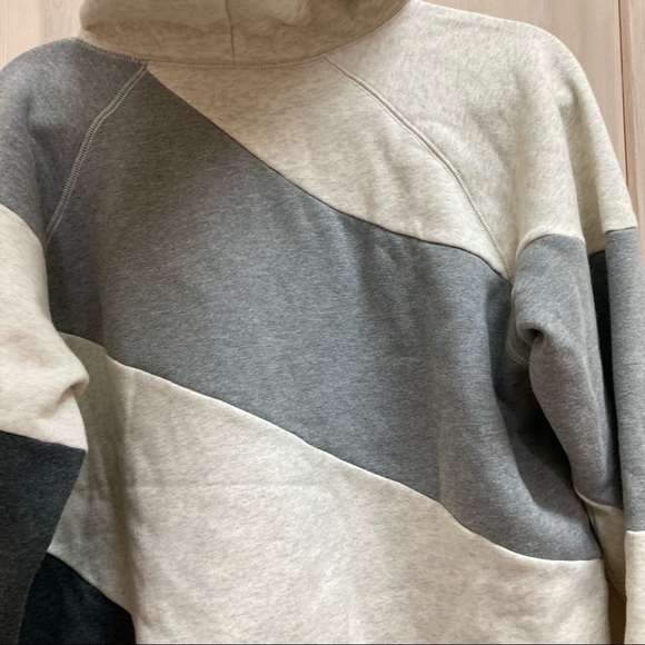 Faherty Striped Grey Ripple Pullover Cotton Hoodie - Picture 8 of 9